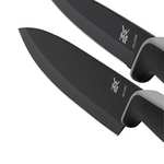 WMF Touch Juego de 2 Cuchillos con Funda Protector Color negro, Cuchillo de Cocina 24 cm y Cuchillo Multiusos de 20.5 cm