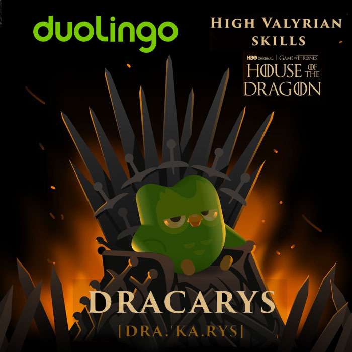 GRATIS :: Curso de Alto Valyrio | 1 mes de Duolingo Premium | Extra :: Mandaloriano, Dothraki, Élfico, Klingon, Parsel, Na’vi y otros