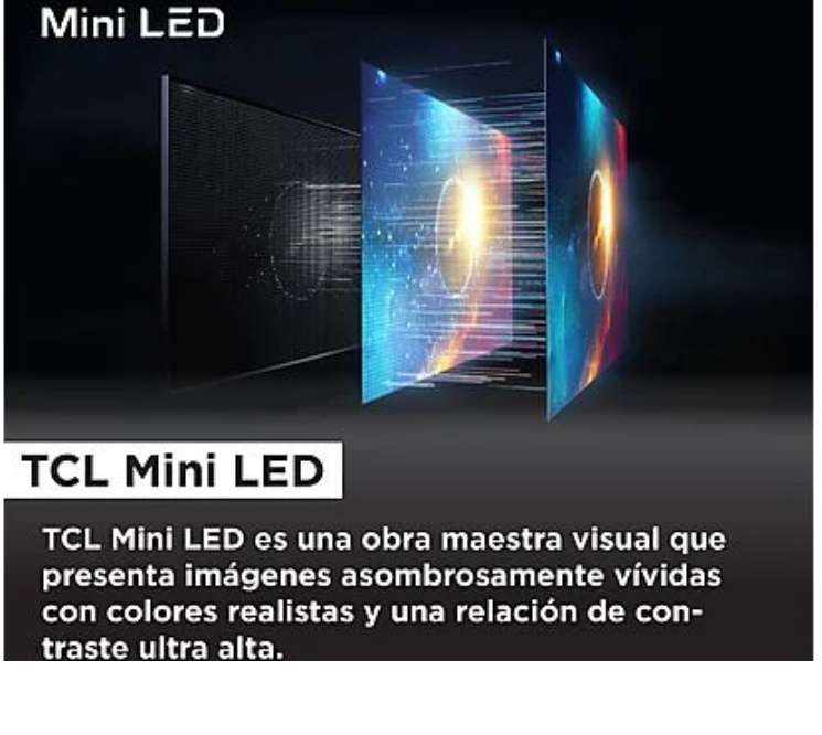 TV Mini LED 65  TCL 65C805, QLED 4K, 144Hz Motion Clarity Pro, Dolby  Atmos, Game Master Pro 2.0, Negro