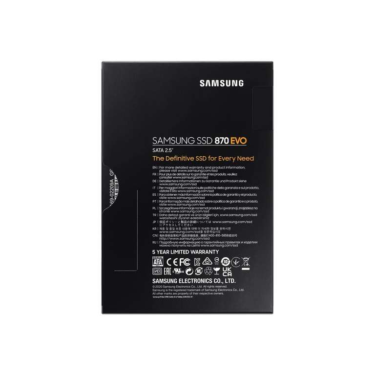 Samsung SSD 870 EVO, 1 TB, Form Factor 2.5