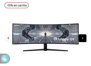 Monitor gaming - Samsung Odyssey G9 y :49", QHD, 1 ms, 240Hz, Curvo, 1.4, HDMI, USB