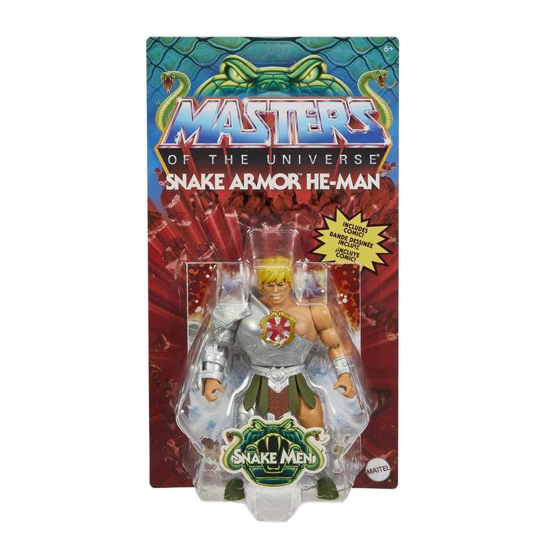 Masters del Universo MOTU Origins He-Man armadura serpiente Figura de acción