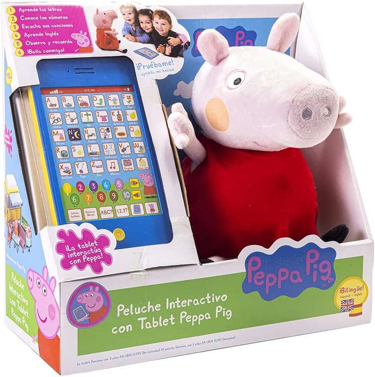 Peluche interactivo con tablet Peppa Pig