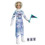 Barbie Astronauta, Muñeca con accesorios, traje y casco espacial (Mattel GTW30)