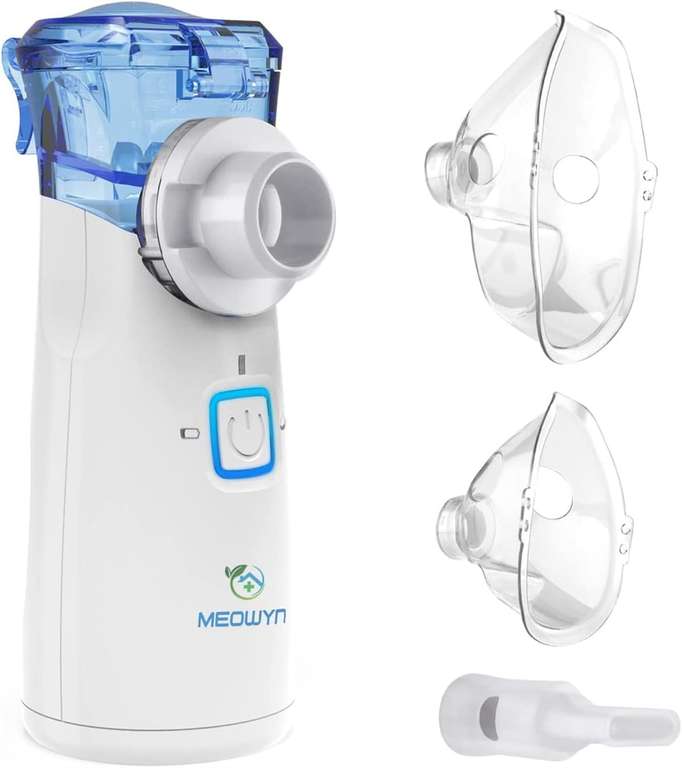 Nebulizador Portatil Bebe Niños Adultos,Silenciosa Inhaladores Eléctricos Recargable USB-C con Diseño Portátil,fácil de usar y Limpiar
