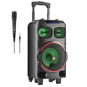 Altavoz inalámbrico NGS Premium Speaker Wild Dub Zero, 120 W, Bluetooth, micrófono con cable, negro