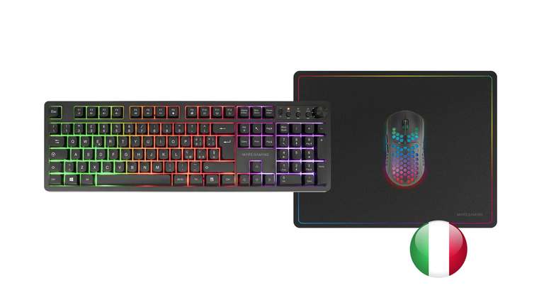 Mars Gaming MCPWX Wireless Gaming Combo – Tastatur, Maus, Mauspad
