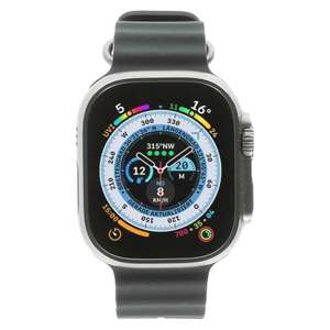 Apple Watch Ultra caja de titanio 49mm con pulsera Ocean medianoche (GPS + Cellular) titanio. Como nuevo (sin signos de desgaste)