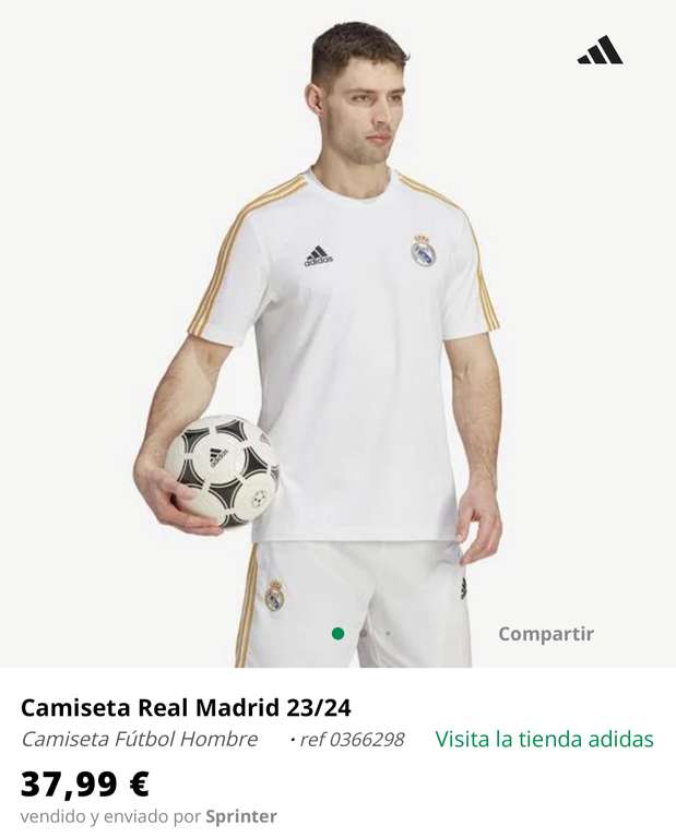 Camiseta entrenamiento adidas real Madrid 2024!!! + Cupón HOLA10