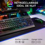 Pack Teclado AZERTY + Ratón Gaming Inalámbrico Retroiluminado - The G-Lab Combo Tungsten