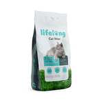 Marca Amazon Lifelong Arena de bentonita para gatos, Premium con perfume de talco, 7.5 kg+