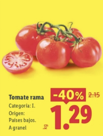 Tomate rama en el Lidl