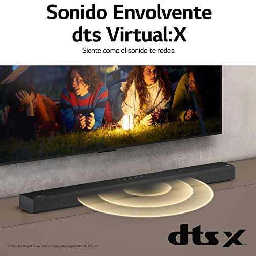 Barra de Sonido LG S65Q, Dolby Digital en Alta Resolución, DTS Virtual:X, 420W, 3.1 Canales