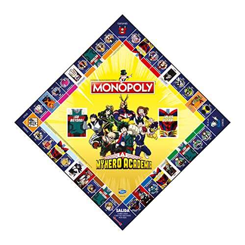 Monopoly My Hero Academia - AMAZON PRIME - Juego de Mesa de las Propiedades Inmobiliarias - Versión en Español