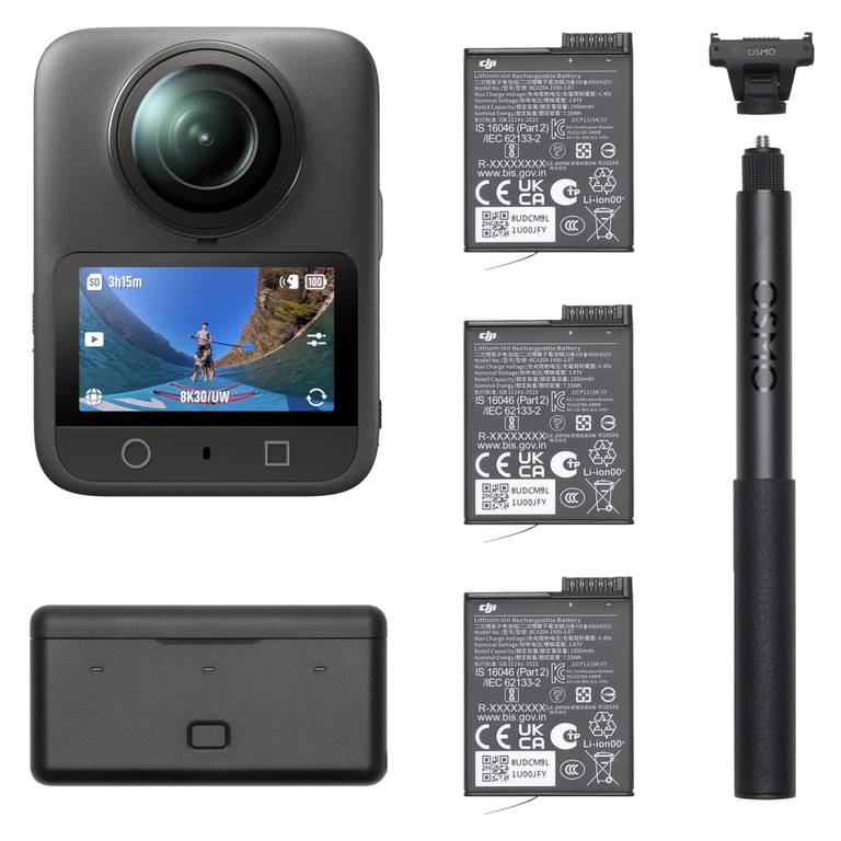 Pack Aventura DJI Osmo 360 (Cámara de Acción 360° 8K Nativo + 3 Baterías)