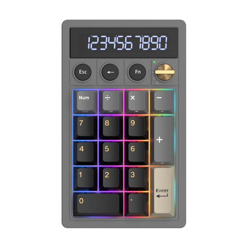 Teclado Royal Kludge RKM20 RGB Hot-Swappable Switch Cream Phantom