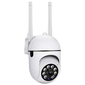 Cámara de vigilancia exterior 1080P visión nocturna, detección de movimiento