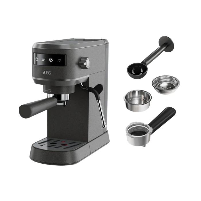 Cafetera espresso AEG EC6-1-6BST (15 bares, 1L capacidad)