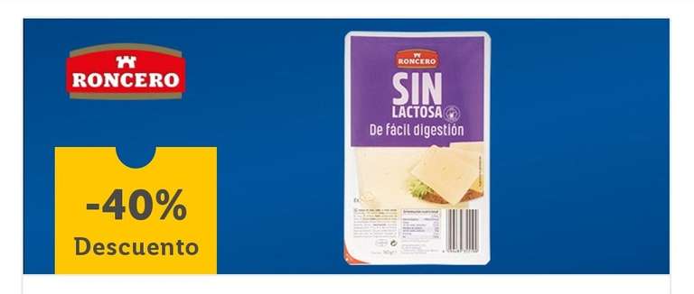 Queso sin lactosa Roncero 160g LIDL