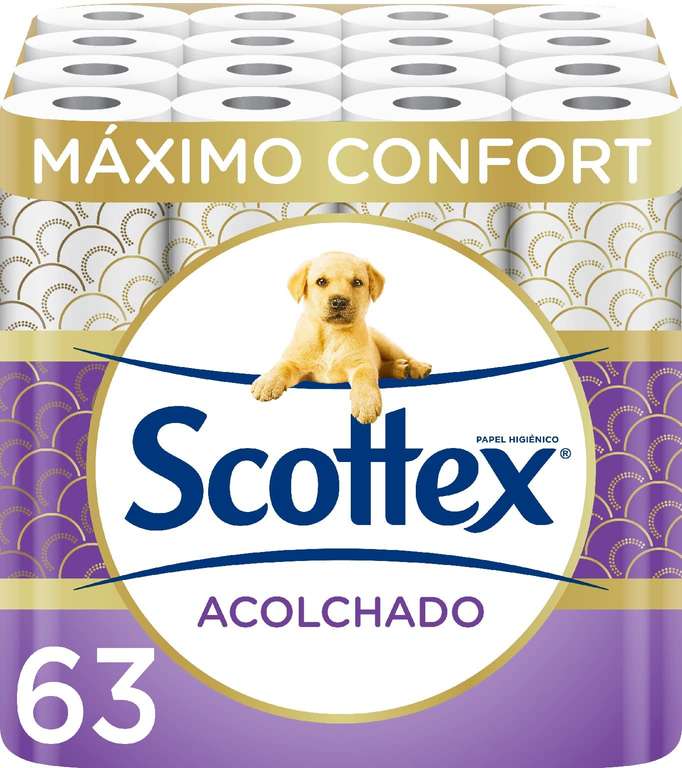 Scottex Acolchado Papel Higiénico 63 UDS - [ 0,33 / ROLLO ]