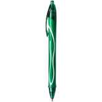 BIC Gel-ocity Quick Dry Bolígrafos de Gel, punta media (0,7mm) - Verde, Caja de 12 Unidades retráctil con tinta de secado ultrarrápido