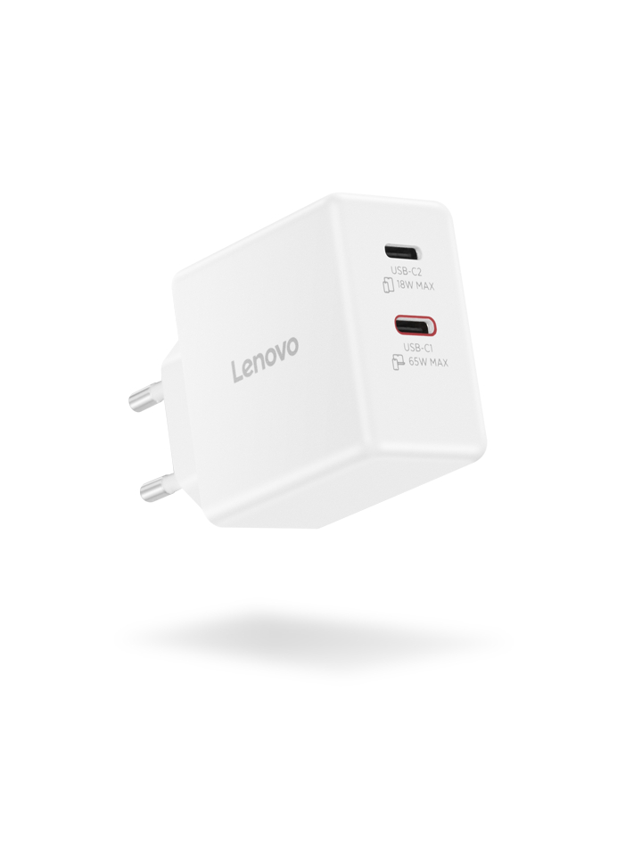 Cargador Lenovo Dual USB-C 65 W GaN