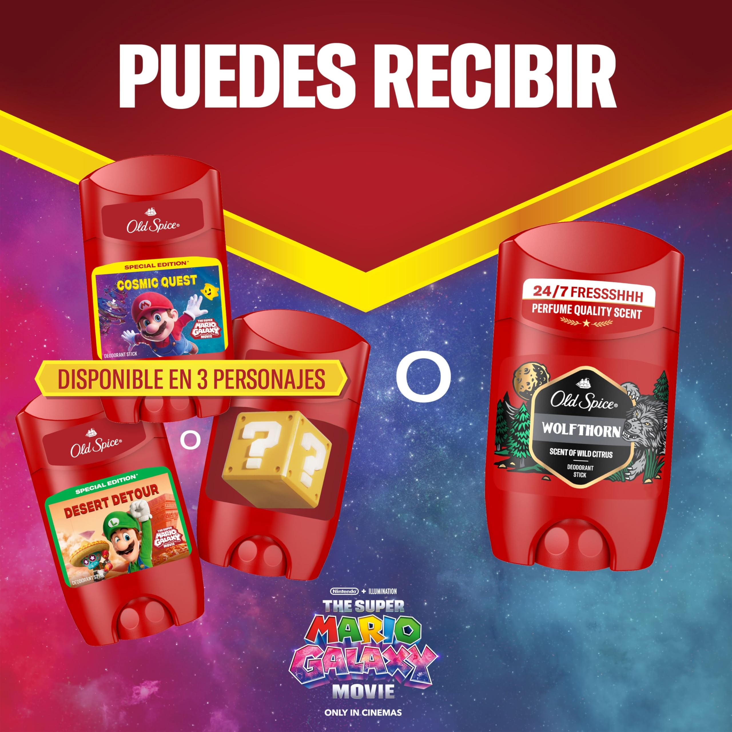 6 unidades Edición limitada nuevo OLD SPICE SUPER MARIO GALAXY Limited Edition (x6) SOLO 12,99€!