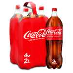 Coca-Cola Sabor Original, Refresco de Cola - Pack 4 Botellas 2L (se queda en 5,26€ con el descuento de 2,26€ al tramitar pedido)