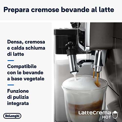 Cafetera superautomática De'Longhi Dinámica Plus WiFi ECAM372.95.TB [Amazon italia]