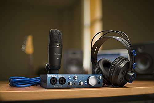 PreSonus AudioBox iTwo Studio Paquete de grabación con interfaz, auriculares, micrófono y software