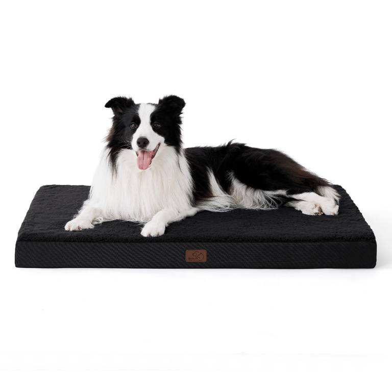 Cama Ortopédica para Perros 91 x 69 cm, Desenfundable y Lavable, Negra
