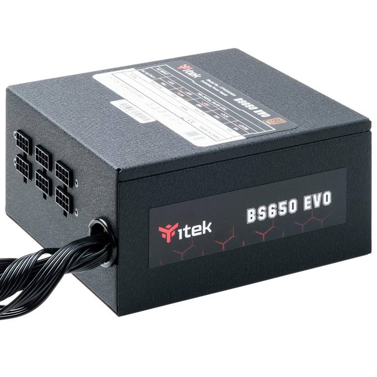 Fuente de alimentación Itek BS650 EVO 650 W ATX Ventilador 12 cm – Active PFC – 80plus