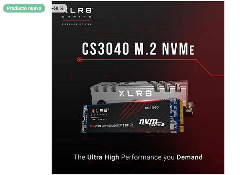PNY Disco Duro SSD 1TB CS3040 M.2 PCI Express 4.0 NVME