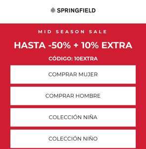 Springfield: 10% EXTRA a Mid Season Sale hasta -50%