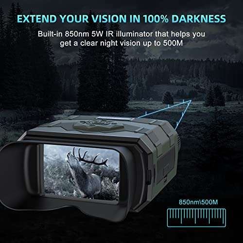 Binoculares Visión Nocturna, Profey 1080P FHD Prismaticos Vision
