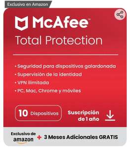 Antivirus McAfee 1 año 10 dispositivos