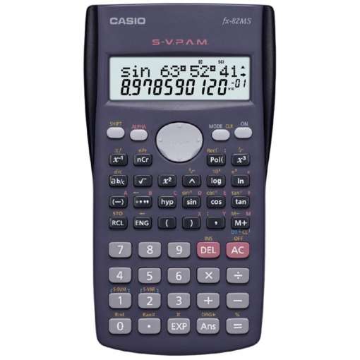 Calculadora Científica Casio FX82-MS con 240 funciones y tapa
