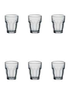 6 vasos de 39cl de vidrio, apilables y aptos para lavavajillas