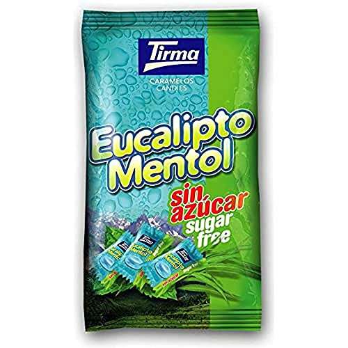 Tirma 2 paquetes de Caramelos Eucalipto Mentol, Sin Azúcar 300 gramos