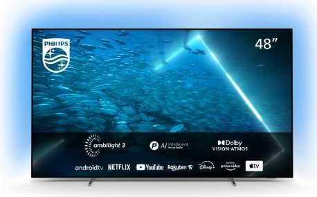 TV OLED 121,92 cm (48") Philips 48OLED707/12, 4K UHD, Smart TV + cupón de 161,82€