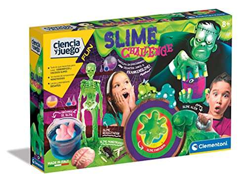 Clementoni - Slime challenge, juego de ciencia divertido, 8 años, juguete en español