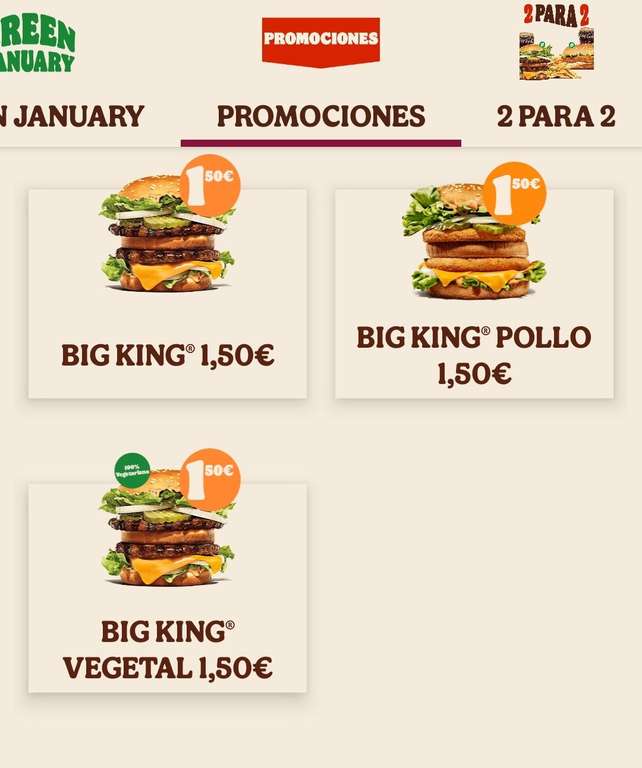 Big King a 1,50 €