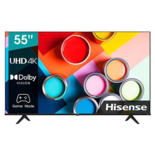 Hisense 55A6EG 2022 Series Smart TV 4K UHD DVH, DTS Virtual X, Freeview Play, Alexa Built-in, Bluetooth, 55"