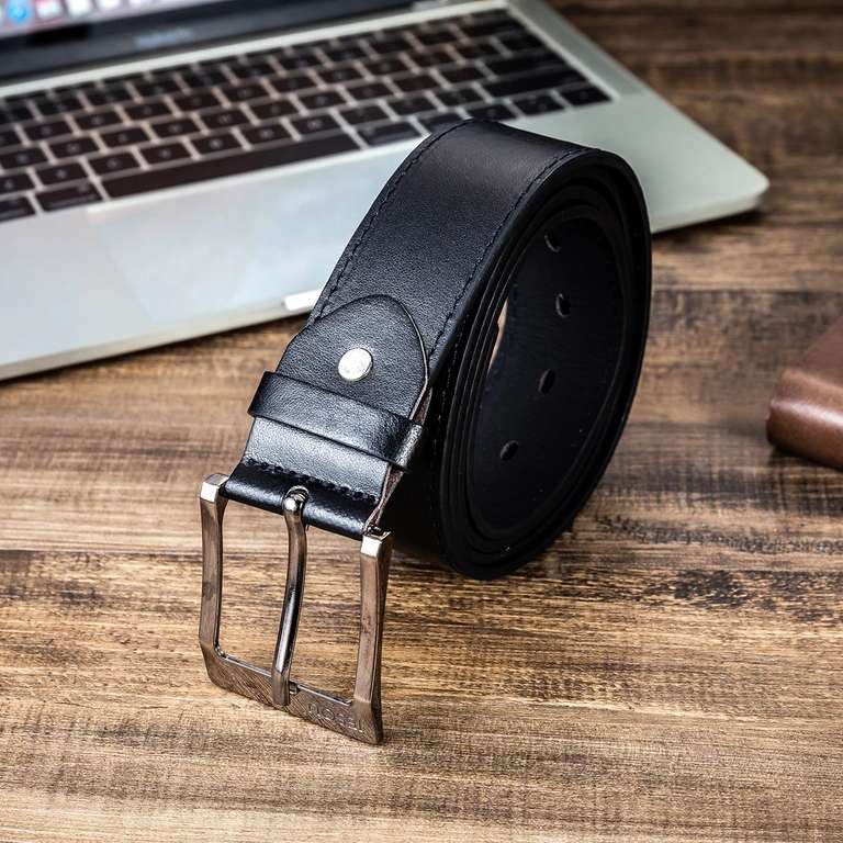 conjunto para hombre: billetera, cinturón, reloj, bolígrafo y gafas (negro y marron)