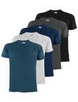 ALPIDEX T-Shirt Camisetas Hombre Pack de 5 Cuello Redondo 100% Algodón Unicolor Manga Casual. Mas colores disponibles