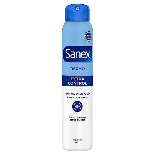Sanex Dermo Extra Control, Desodorante Hombre o Mujer, Desodorante Spray, Pack 6 Uds x 200 ml [1'67€/ud]