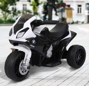 Homcom - Moto Eléctrica infantil con licencia BMW S1000RR Negro HomCom + 25% en cupón