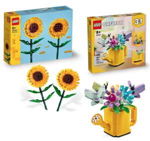 Pack de LEGO 31149 Flores en Regadera Creator + 40524 Botanical Collection Girasoles