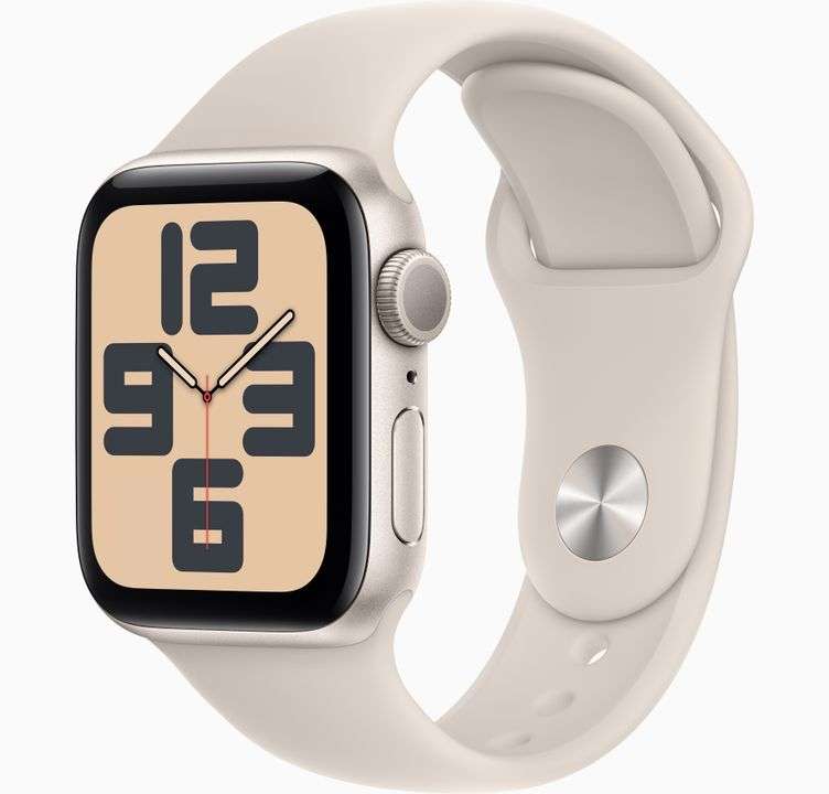 Apple Watch SE, GPS , 40 mm, Caja de aluminio en gris espacial, Correa deportiva (2º Generación)