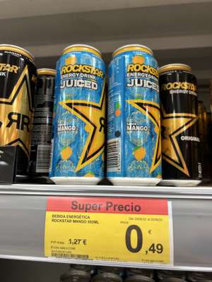 Bebida energética Rockstar Mango 500ml (Carrefour zaraiche, Murcia)